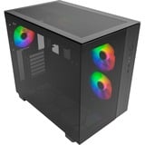 Montech  boîtier midi tower Noir | 2x USB-A | 1x USB-C | RGB | Verre Trempé