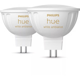 Philips Hue White Ambiance MR16 Smarter Spot pack double 400 lm, Lampe à LED 
