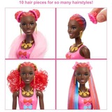  Poupée Barbie Color Reveal paillettes ! Changement de cheveux paillettes bleues 