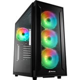 Sharkoon TG6M RGB reconditionné boîtier midi tower Noir | 4x USB-A | RGB | Window