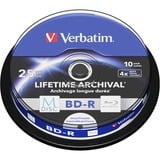 Verbatim M-Disc 4x BD-R 25 Go 10 pièce(s), Disques Blu-ray 25 Go, BD-R, Fuseau, 10 pièce(s)