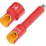 Wera 8790 A VDE Douille Zyklop, 4,5 mm, 1/4", Clés mixtes à cliquet Rouge/Jaune