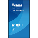 iiyama LH6564UHS-B1AG Écran d'affichage dynamique Écran plat de signalisation numérique 165,1 cm (65") Wifi 500 cd/m² 4K Ultra HD Noir Intégré dans le processeur Android 24/7, Affichage public Noir (Mat), Écran plat de signalisation numérique, 165,1 cm (65"), 3840 x 2160 pixels, Wifi, 24/7