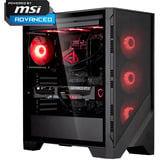 ALTERNATE Custom PC Series • Red Lucky Elements, PC gaming Noir