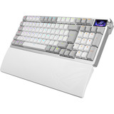 ASUS ROG Azoth 96 HE RGB clavier gaming Blanc, Layout DE (QWERTZ), ROG HFX V2, 96%, Avec fil &sans fil, USB + RF Wireless + Bluetooth, Magnetic-mechanical key switch, QWERTZ, LED RGB, Blanc