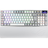 ASUS ROG Azoth 96 HE RGB clavier gaming Blanc, Layout DE (QWERTZ), ROG HFX V2, 96%, Avec fil &sans fil, USB + RF Wireless + Bluetooth, Magnetic-mechanical key switch, QWERTZ, LED RGB, Blanc