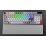 ASUS ROG Azoth 96 HE RGB clavier gaming Blanc, Layout DE (QWERTZ), ROG HFX V2, 96%, Avec fil &sans fil, USB + RF Wireless + Bluetooth, Magnetic-mechanical key switch, QWERTZ, LED RGB, Blanc