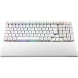 ASUS ROG Strix Scope II 96 RX Wireless clavier Gaming USB + RF Wireless + Bluetooth Blanc Blanc, Layout DE, ROG RX Red, 96%, Avec fil &sans fil, USB + RF Wireless + Bluetooth, Interrupteur à clé optique, LED RGB, Blanc