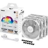ASUS TUF Gaming TR120 ARGB Ventilateur inversé, Ventilateur de boîtier Blanc/transparent, 3 pièces