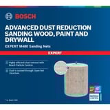 Bosch Expert Rouleau d'abrasif réticulé M480, Feuille abrasive Rouleau abrasif, Grain super fin, P400, Travail de finition, Décapant, Bois, Beige