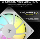 Corsair NAUTILUS 360 RS ARGB Reconditionné, Watercooling Blanc