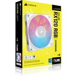 Corsair iCUE RX120 RGB Single, Ventilateur de boîtier Blanc, 4 broches PWM