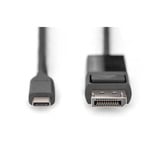 Digitus Câble adaptateur USB-C <> DisplayPort, bidirectionnel Noir