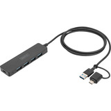 Digitus Hub USB 3.0 4 ports ligne fine Noir
