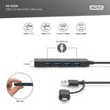 Digitus Hub USB 3.0 4 ports ligne fine Noir