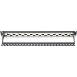 Digitus Panneau de brassage modulaire, 24 ports, non équipé, décalé Noir