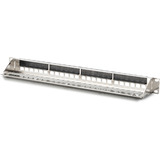 Digitus Panneau modulaire, 24 ports RJ-45, Panneau de brassage Argent