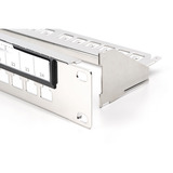 Digitus Panneau modulaire, 24 ports RJ-45, Panneau de brassage Argent