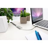 Digitus USB-C 4K HDMI Graphics, Adaptateur Blanc/Argent, 0,2 mètres