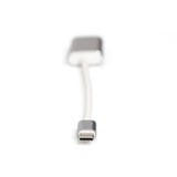 Digitus USB-C 4K HDMI Graphique, Adaptateur Blanc/Argent, 0,2 mètre