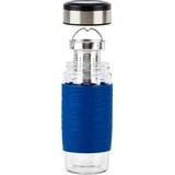 Emsa N20805 420 ml Transparent, Gobelet thermique Bleu/transparent, Transparent, Verre, Silicone, Acier inoxydable, Chine, 420 ml, 82 mm