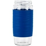 Emsa N20805 420 ml Transparent, Gobelet thermique Bleu/transparent, Transparent, Verre, Silicone, Acier inoxydable, Chine, 420 ml, 82 mm