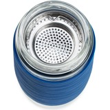 Emsa N20805 420 ml Transparent, Gobelet thermique Bleu/transparent, Transparent, Verre, Silicone, Acier inoxydable, Chine, 420 ml, 82 mm