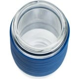 Emsa N20805 420 ml Transparent, Gobelet thermique Bleu/transparent, Transparent, Verre, Silicone, Acier inoxydable, Chine, 420 ml, 82 mm