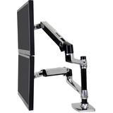 Ergotron LX Dual Side-by-Side Arm, Support de moniteur Argent, 18,1 kg, 61 cm (24"), 75 x 75 mm, 100 x 100 mm, Réglage de la hauteur, Argent