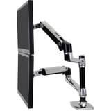 Ergotron LX Dual Stacking, Support de moniteur Argent