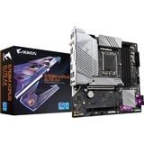 GIGABYTE B760M AORUS ELITE AX carte mère socket 1700 Argent, RAID, 2.5 Gb-LAN, WLAN, BT, Sound, µATX