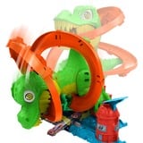 Hot Wheels City – T-Rex Bataille de Feu, Circuit Piste de véhicules de jeu, 4 an(s), Plastique, Multicolore