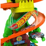 Hot Wheels City – T-Rex Bataille de Feu, Circuit Piste de véhicules de jeu, 4 an(s), Plastique, Multicolore