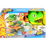 Hot Wheels City – T-Rex Bataille de Feu, Circuit Piste de véhicules de jeu, 4 an(s), Plastique, Multicolore