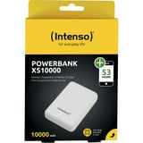 Intenso XS10000 Lithium Polymère (LiPo) 10000 mAh Blanc, Powerbank Blanc, 10000 mAh, Lithium Polymère (LiPo), Blanc