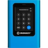 Kingston IronKey 3840GB Vault Privacy 80 XTS-AES 256-bit Encrypted External SSD Bleu/Noir, 3,84 To, USB Type-C, 3.2 Gen 1 (3.1 Gen 1), 230 Mo/s, Protection par mot de passe, Bleu