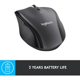 Logitech LGT-M705S Souris Anthracite, Droitier, Laser, RF sans fil, 1000 DPI, Noir