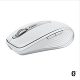 Logitech MX Anywhere 3 pour Mac Compact, Souris Gris, Droitier, Bluetooth, 4000 DPI, Gris, Argent
