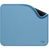 Logitech Mouse Pad Studio Series Bleu, Gris, Tapis de souris Bleu clair, Bleu, Gris, Monochromatique, Nylon, Polyester, Caoutchouc, Base antidérapante