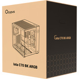 Ocypus Iota C70 ARGB boîtier midi tower Noir | 2x USB-A | 1x USB-C | RGB | Verre trempé