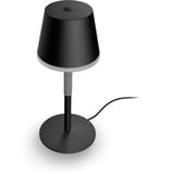 Philips Hue Lampe à poser portable Hue Go Noir, Philips Hue White and Color ambiance Lampe à poser portable Hue Go, Lampe de table intelligente, Bluetooth/Zigbee, Noir, LED, Métal, Ampoule(s) non remplaçable(s)