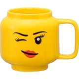 Room Copenhagen Mug LEGO en céramique - tête de fille clignotante, petit, Coupe Jaune