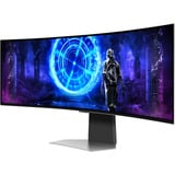 Samsung G95SD écran plat de PC 124,5 cm (49") 5120 x 1440 pixels Dual QHD OLED Argent Moniteur UltraWide gaming incurvé Argent, 1x DisplayPort, 1x HDMI, 1x Micro HDMI, 3x USB-C, 240 Hz, 124,5 cm (49"), 5120 x 1440 pixels, Dual QHD, OLED, 0,03 ms, Argent