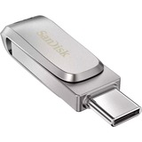 SanDisk Ultra Dual Drive Luxe lecteur USB flash 32 Go USB Type-A / USB Type-C 3.2 Gen 1 (3.1 Gen 1) Acier inoxydable, Clé USB Argent, 32 Go, USB Type-A / USB Type-C, 3.2 Gen 1 (3.1 Gen 1), 150 Mo/s, Pivotant, Acier inoxydable