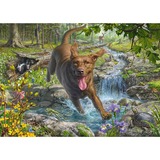 Schmidt Spiele Mark Fredrickson : Amour des chiens - promenade de printemps avec Labrador Retriever, Puzzle 