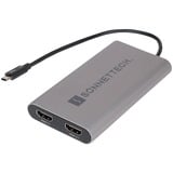 Sonnet Adaptateur Thunderbolt 3 > Double 4K HDMI 2.1 Gris/Noir