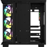 Thermaltake  boîtier midi tower Noir/bois | 2x USB-A | 1x USB-C | RGB | Window