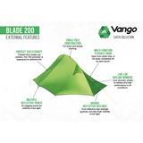 Vango TEUBLADE0000001, Blade 200, Tente Vert