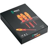Wera 160 i/6 Jeu de tournevis Kraftform Plus Series 100 + Rack Rouge/Jaune, 6 pièces