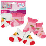 ZAPF Creation BABY born Chaussettes 2 paires 43cm, Accessoires de poupée BABY born Socks 2 assorted 43cm, Chaussettes de poupée, 3 an(s)